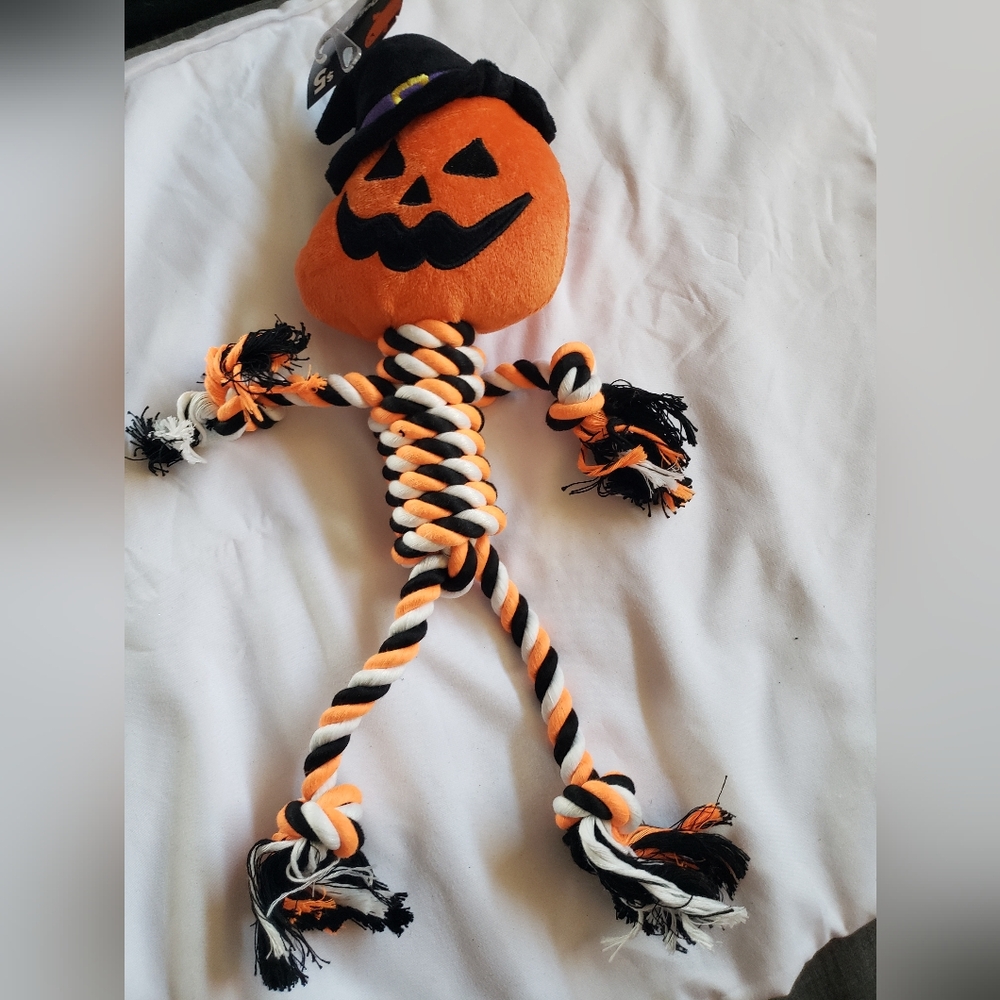 3 For $9- Halloween Pumpkin Rope Dog Toy